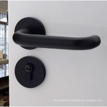 Oxidation door lock silent black split door lock for bedroom indoor door lock aluminum material